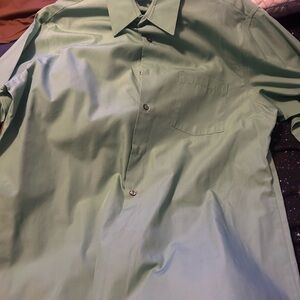 Van Heusen Sage Green Casual Button Down Shirt